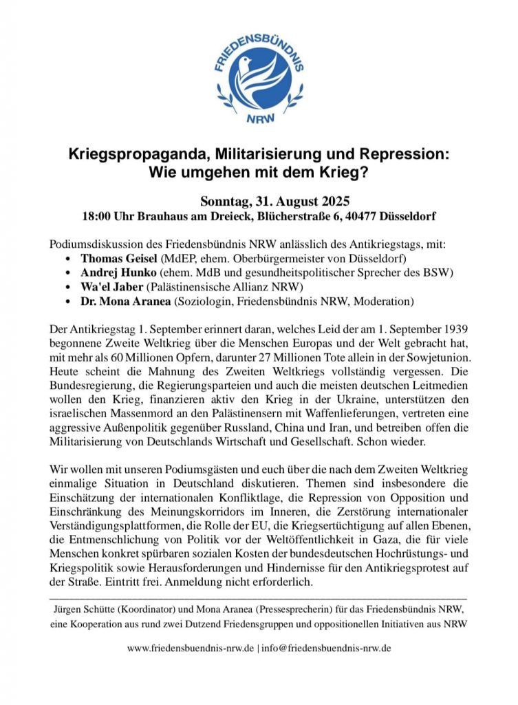 Veranstaltung düsseldorf 31.08.2025